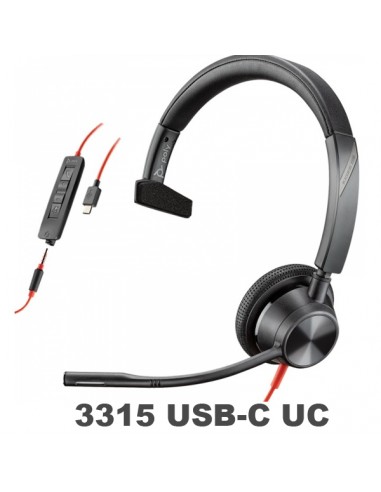 Poly - Plantronics Blackwire 3320 USB-A MS